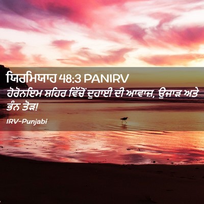 Picture 02 - ਯਿਰਮਿਯਾਹ 48:3 PANIRV - ਹੋਰੋਨਇਮ ਸ਼ਹਿਰ - Bible Verse Picture