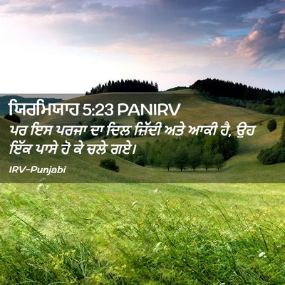 Picture 02 - ਯਿਰਮਿਯਾਹ 5:23 PANIRV - ਪਰ ਇਸ ਪਰਜਾ ਦਾ ਦਿਲ - Bible Verse Picture