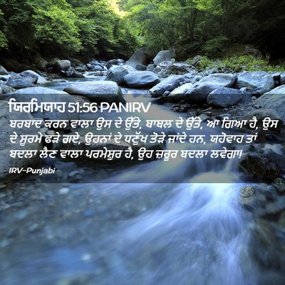 Picture 02 - ਯਿਰਮਿਯਾਹ 51:56 PANIRV - ਬਰਬਾਦ ਕਰਨ ਵਾਲਾ ਉਸ - Bible Verse Picture