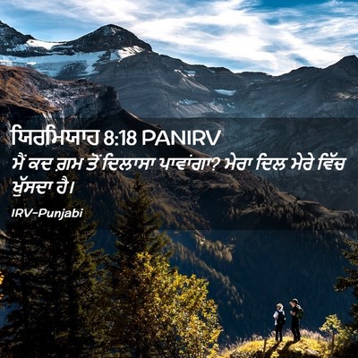 Picture 02 - ਯਿਰਮਿਯਾਹ 8:18 PANIRV - ਮੈਂ ਕਦ ਗ਼ਮ ਤੋਂ - Bible Verse Picture