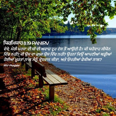 Picture 02 - ਯਿਰਮਿਯਾਹ 8:19 PANIRV - ਵੇਖੋ, ਮੇਰੀ ਪਰਜਾ ਦੀ - Bible Verse Picture