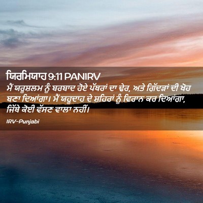 Picture 02 - ਯਿਰਮਿਯਾਹ 9:11 PANIRV - ਮੈਂ ਯਰੂਸ਼ਲਮ ਨੂੰ - Bible Verse Picture