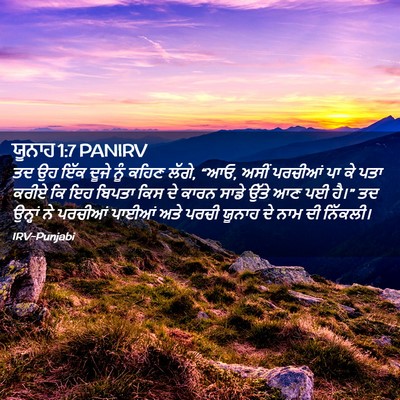 Picture 02 - ਯੂਨਾਹ 1:7 PANIRV - ਤਦ ਉਹ ਇੱਕ ਦੂਜੇ ਨੂੰ - Bible Verse Picture
