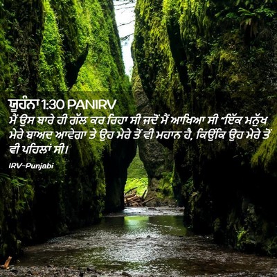 Picture 02 - ਯੂਹੰਨਾ 1:30 PANIRV - ਮੈਂ ਉਸ ਬਾਰੇ ਹੀ ਗੱਲ - Bible Verse Picture