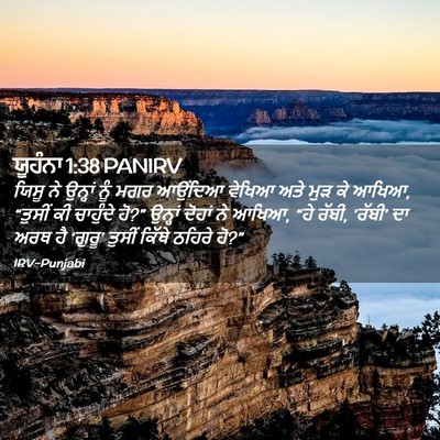 Picture 02 - ਯੂਹੰਨਾ 1:38 PANIRV - ਯਿਸੂ ਨੇ ਉਨ੍ਹਾਂ ਨੂੰ - Bible Verse Picture