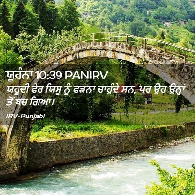 Picture 02 - ਯੂਹੰਨਾ 10:39 PANIRV - ਯਹੂਦੀ ਫੇਰ ਯਿਸੂ ਨੂੰ - Bible Verse Picture
