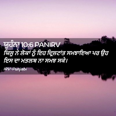 Picture 02 - ਯੂਹੰਨਾ 10:6 PANIRV - ਯਿਸੂ ਨੇ ਲੋਕਾਂ ਨੂੰ - Bible Verse Picture