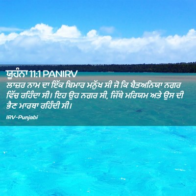 Picture 02 - ਯੂਹੰਨਾ 11:1 PANIRV - ਲਾਜ਼ਰ ਨਾਮ ਦਾ ਇੱਕ - Bible Verse Picture