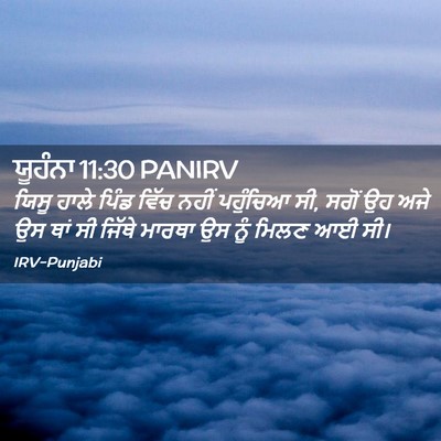 Picture 02 - ਯੂਹੰਨਾ 11:30 PANIRV - ਯਿਸੂ ਹਾਲੇ ਪਿੰਡ - Bible Verse Picture