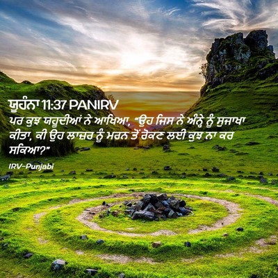 Picture 02 - ਯੂਹੰਨਾ 11:37 PANIRV - ਪਰ ਕੁਝ ਯਹੂਦੀਆਂ ਨੇ - Bible Verse Picture