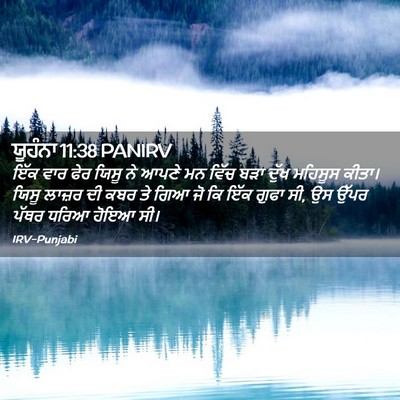 Picture 02 - ਯੂਹੰਨਾ 11:38 PANIRV - ਇੱਕ ਵਾਰ ਫੇਰ ਯਿਸੂ ਨੇ - Bible Verse Picture