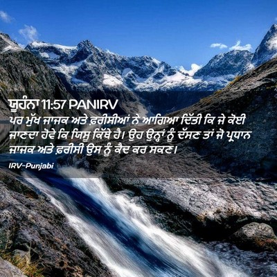Picture 02 - ਯੂਹੰਨਾ 11:57 PANIRV - ਪਰ ਮੁੱਖ ਜਾਜਕ ਅਤੇ - Bible Verse Picture