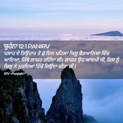 Picture 02 - ਯੂਹੰਨਾ 12:1 PANIRV - ਪਸਾਹ ਦੇ ਤਿਉਹਾਰ ਤੋਂ - Bible Verse Picture