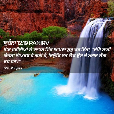 Picture 02 - ਯੂਹੰਨਾ 12:19 PANIRV - ਫ਼ਿਰ ਫ਼ਰੀਸੀਆਂ ਨੇ - Bible Verse Picture