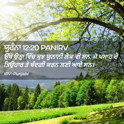 Picture 02 - ਯੂਹੰਨਾ 12:20 PANIRV - ਉੱਥੇ ਉਨ੍ਹਾਂ ਵਿੱਚ - Bible Verse Picture