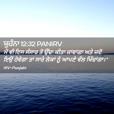 Picture 02 - ਯੂਹੰਨਾ 12:32 PANIRV - ਮੈਂ ਵੀ ਇਸ ਸੰਸਾਰ ਤੋਂ - Bible Verse Picture