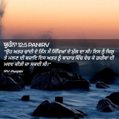 Picture 02 - ਯੂਹੰਨਾ 12:5 PANIRV - “ਉਹ ਅਤਰ ਚਾਂਦੀ ਦੇ - Bible Verse Picture