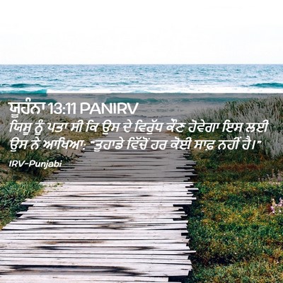 Picture 02 - ਯੂਹੰਨਾ 13:11 PANIRV - ਯਿਸੂ ਨੂੰ ਪਤਾ ਸੀ ਕਿ - Bible Verse Picture