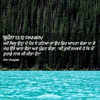 Picture 02 - ਯੂਹੰਨਾ 13:12 PANIRV - ਜਦੋਂ ਯਿਸੂ ਉਨ੍ਹਾਂ - Bible Verse Picture