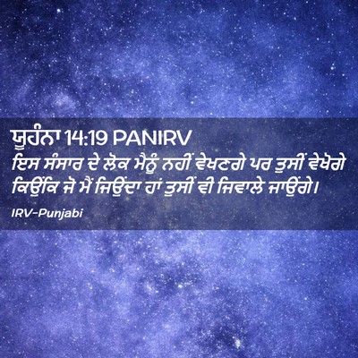 Picture 02 - ਯੂਹੰਨਾ 14:19 PANIRV - ਇਸ ਸੰਸਾਰ ਦੇ ਲੋਕ - Bible Verse Picture