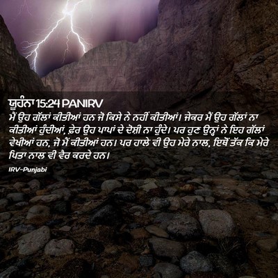 Picture 02 - ਯੂਹੰਨਾ 15:24 PANIRV - ਮੈਂ ਉਹ ਗੱਲਾਂ - Bible Verse Picture