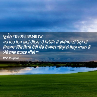 Picture 02 - ਯੂਹੰਨਾ 15:25 PANIRV - ਪਰ ਇਹ ਇਸ ਲਈ ਹੋਇਆ ਹੈ - Bible Verse Picture