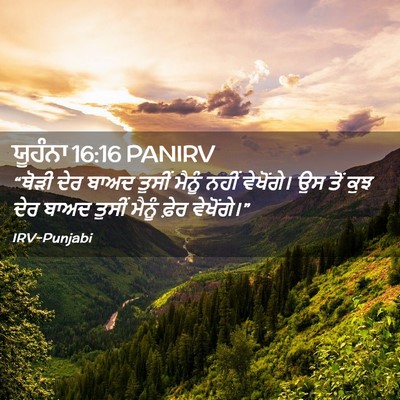 Picture 02 - ਯੂਹੰਨਾ 16:16 PANIRV - “ਥੋੜੀ ਦੇਰ ਬਾਅਦ - Bible Verse Picture