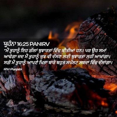 Picture 02 - ਯੂਹੰਨਾ 16:25 PANIRV - “ਮੈਂ ਤੁਹਾਨੂੰ ਇਹ - Bible Verse Picture