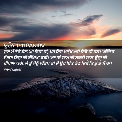 Picture 02 - ਯੂਹੰਨਾ 17:11 PANIRV - ਹੁਣ ਮੈਂ ਤੇਰੇ ਕੋਲ ਆ - Bible Verse Picture