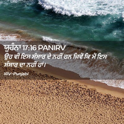 Picture 02 - ਯੂਹੰਨਾ 17:16 PANIRV - ਉਹ ਵੀ ਇਸ ਸੰਸਾਰ ਦੇ - Bible Verse Picture