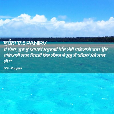 Picture 02 - ਯੂਹੰਨਾ 17:5 PANIRV - ਹੇ ਪਿਤਾ, ਹੁਣ ਤੂੰ - Bible Verse Picture