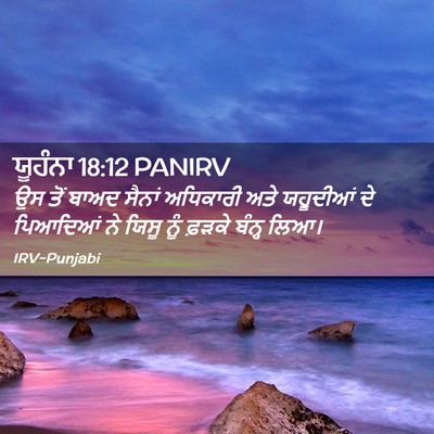 Picture 02 - ਯੂਹੰਨਾ 18:12 PANIRV - ਉਸ ਤੋਂ ਬਾਅਦ ਸੈਨਾਂ - Bible Verse Picture