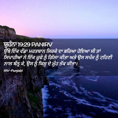 Picture 02 - ਯੂਹੰਨਾ 19:29 PANIRV - ਉੱਥੇ ਇੱਕ ਵੱਡਾ - Bible Verse Picture