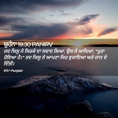 Picture 02 - ਯੂਹੰਨਾ 19:30 PANIRV - ਜਦ ਯਿਸੂ ਨੇ ਸਿਰਕੇ ਦਾ - Bible Verse Picture