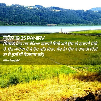 Picture 02 - ਯੂਹੰਨਾ 19:35 PANIRV - (ਜਿਸ ਨੇ ਇਹ ਸਭ ਵੇਖਿਆ - Bible Verse Picture