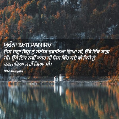 Picture 02 - ਯੂਹੰਨਾ 19:41 PANIRV - ਜਿਸ ਜਗ੍ਹਾ ਯਿਸੂ ਨੂੰ - Bible Verse Picture
