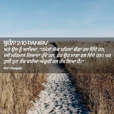 Picture 02 - ਯੂਹੰਨਾ 2:10 PANIRV - ਅਤੇ ਉਸ ਨੂੰ ਆਖਿਆ, - Bible Verse Picture