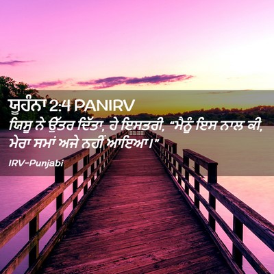 Picture 02 - ਯੂਹੰਨਾ 2:4 PANIRV - ਯਿਸੂ ਨੇ ਉੱਤਰ ਦਿੱਤਾ, - Bible Verse Picture