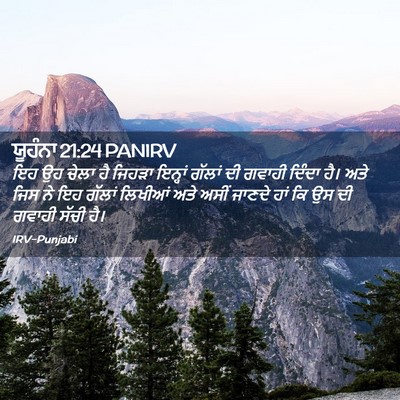 Picture 02 - ਯੂਹੰਨਾ 21:24 PANIRV - ਇਹ ਉਹ ਚੇਲਾ ਹੈ ਜਿਹੜਾ - Bible Verse Picture