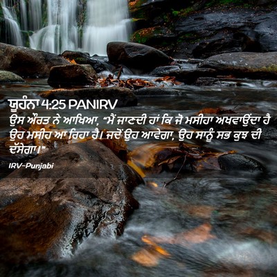 Picture 02 - ਯੂਹੰਨਾ 4:25 PANIRV - ਉਸ ਔਰਤ ਨੇ ਆਖਿਆ, - Bible Verse Picture