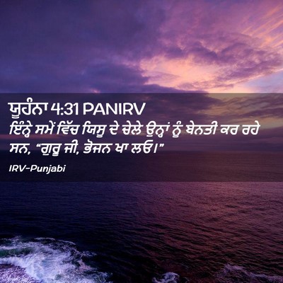 Picture 02 - ਯੂਹੰਨਾ 4:31 PANIRV - ਇੰਨ੍ਹੇ ਸਮੇਂ ਵਿੱਚ - Bible Verse Picture