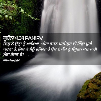 Picture 02 - ਯੂਹੰਨਾ 4:34 PANIRV - ਯਿਸੂ ਨੇ ਉਨ੍ਹਾਂ ਨੂੰ - Bible Verse Picture
