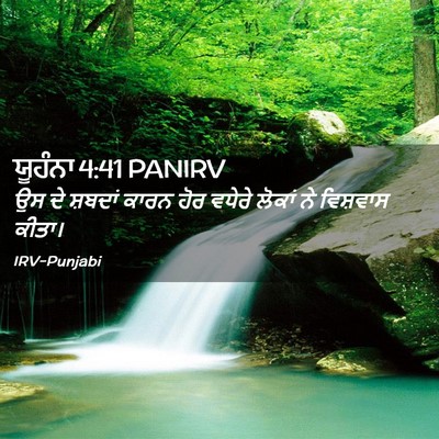 Picture 02 - ਯੂਹੰਨਾ 4:41 PANIRV - ਉਸ ਦੇ ਸ਼ਬਦਾਂ ਕਾਰਨ - Bible Verse Picture