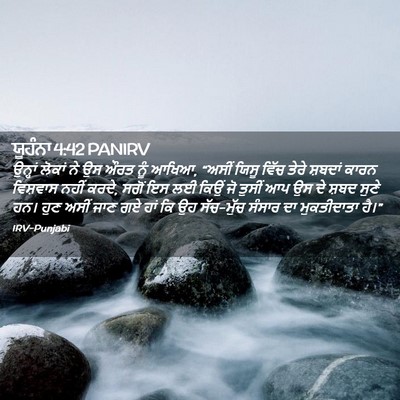 Picture 02 - ਯੂਹੰਨਾ 4:42 PANIRV - ਉਨ੍ਹਾਂ ਲੋਕਾਂ ਨੇ ਉਸ - Bible Verse Picture