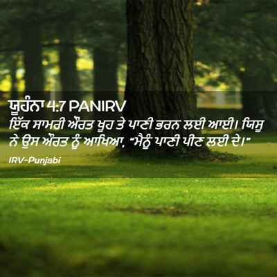 Picture 02 - ਯੂਹੰਨਾ 4:7 PANIRV - ਇੱਕ ਸਾਮਰੀ ਔਰਤ ਖੂਹ - Bible Verse Picture