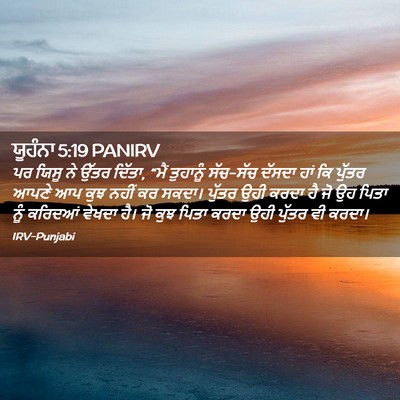 Picture 02 - ਯੂਹੰਨਾ 5:19 PANIRV - ਪਰ ਯਿਸੂ ਨੇ ਉੱਤਰ - Bible Verse Picture