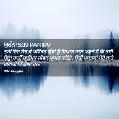 Picture 02 - ਯੂਹੰਨਾ 5:39 PANIRV - ਤੁਸੀਂ ਇਹ ਸੋਚ ਕੇ - Bible Verse Picture