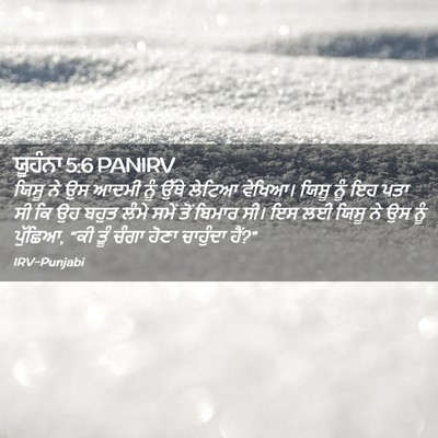 Picture 02 - ਯੂਹੰਨਾ 5:6 PANIRV - ਯਿਸੂ ਨੇ ਉਸ ਆਦਮੀ ਨੂੰ - Bible Verse Picture
