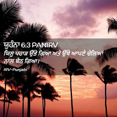 Picture 02 - ਯੂਹੰਨਾ 6:3 PANIRV - ਯਿਸੂ ਪਹਾੜ ਉੱਤੇ ਗਿਆ - Bible Verse Picture