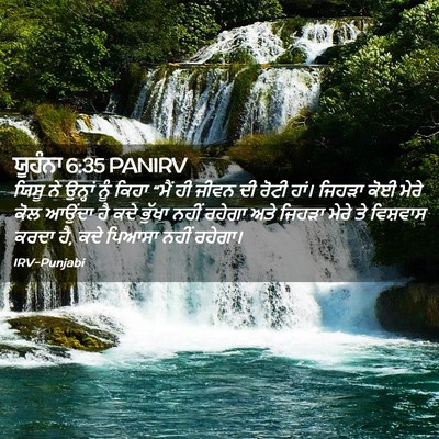 Picture 02 - ਯੂਹੰਨਾ 6:35 PANIRV - ਯਿਸੂ ਨੇ ਉਨ੍ਹਾਂ ਨੂੰ - Bible Verse Picture